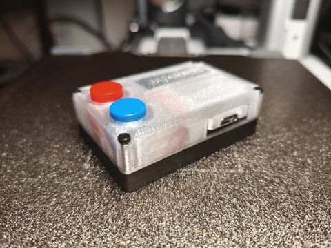Top view showing button integration